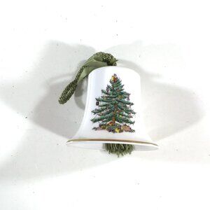 Spode Christmas Tree Bell Ornament Bone China Made In England